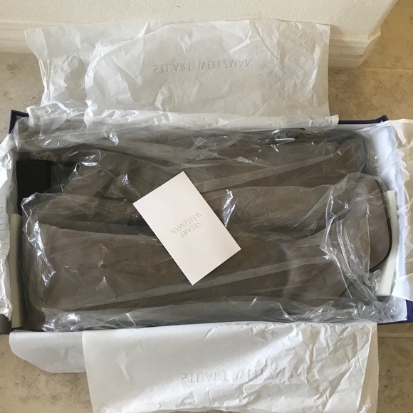 Stuart Weitzman Highland suede over the knee boots Topo gray 6.5 - Picture 8 of 11